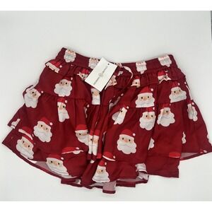 New Santa Tiered Skort Stewart Simmons Christmas Red White Small